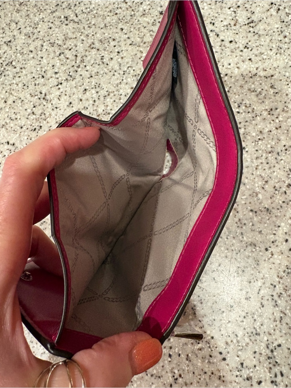 Michael Kors Marilyn Medium Saffiano Leather Tote in a vibrant pink With Wallet - Picture 13 of 13